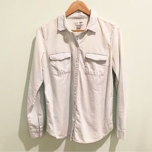 Old Navy Classic Chambray Light-wash Button Down Top Medium M